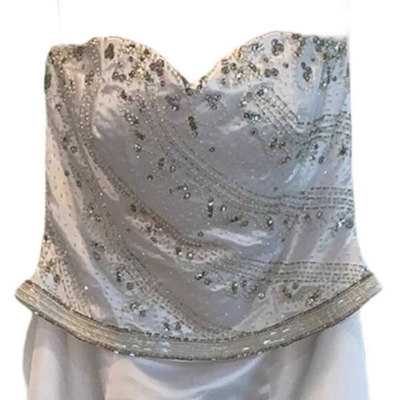 Tiffany Designs Beaded Bodice Trumpet Wedding Size 8 - Picture 3 of 8